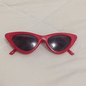 Red Vintage Sunglasses Cat eye style